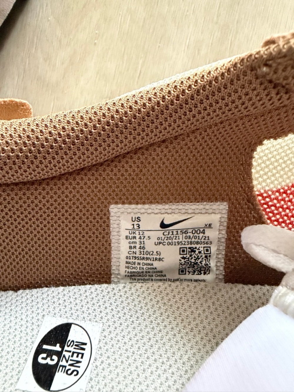 Nike Day DBreak Type Mars Yard Light Bone Hemp CJ1156 004 Size 12 - Picture 5 of 5